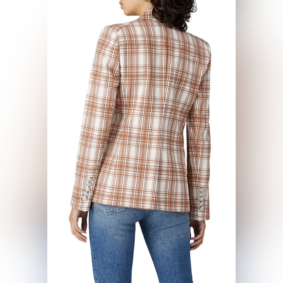 NEW NWT Veronica Beard 0 Miller COTTON plaid Dickey jacket blazer - Picture 2 of 15